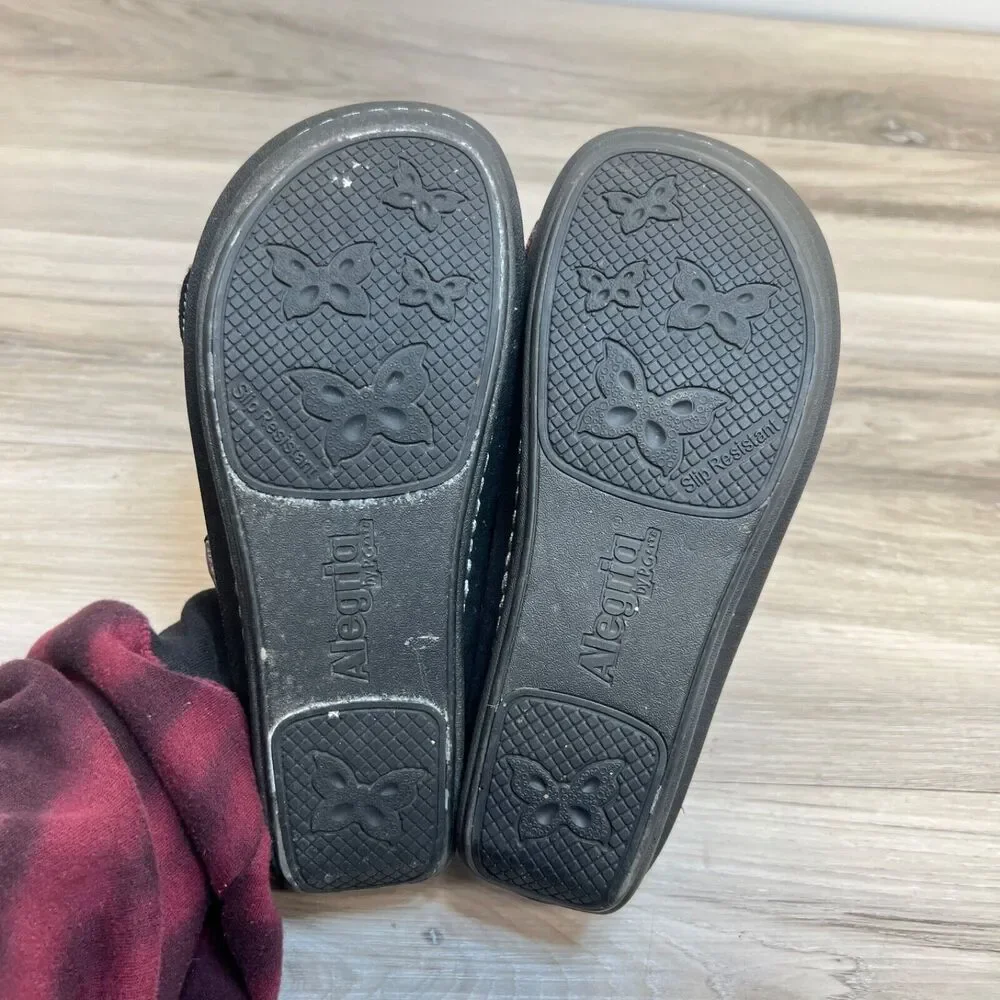 Alegria Karmen KAR-235 EU 37 7 -7.5  Pink Purple Metallic Leather Slide Sandals - Picture 8 of 13